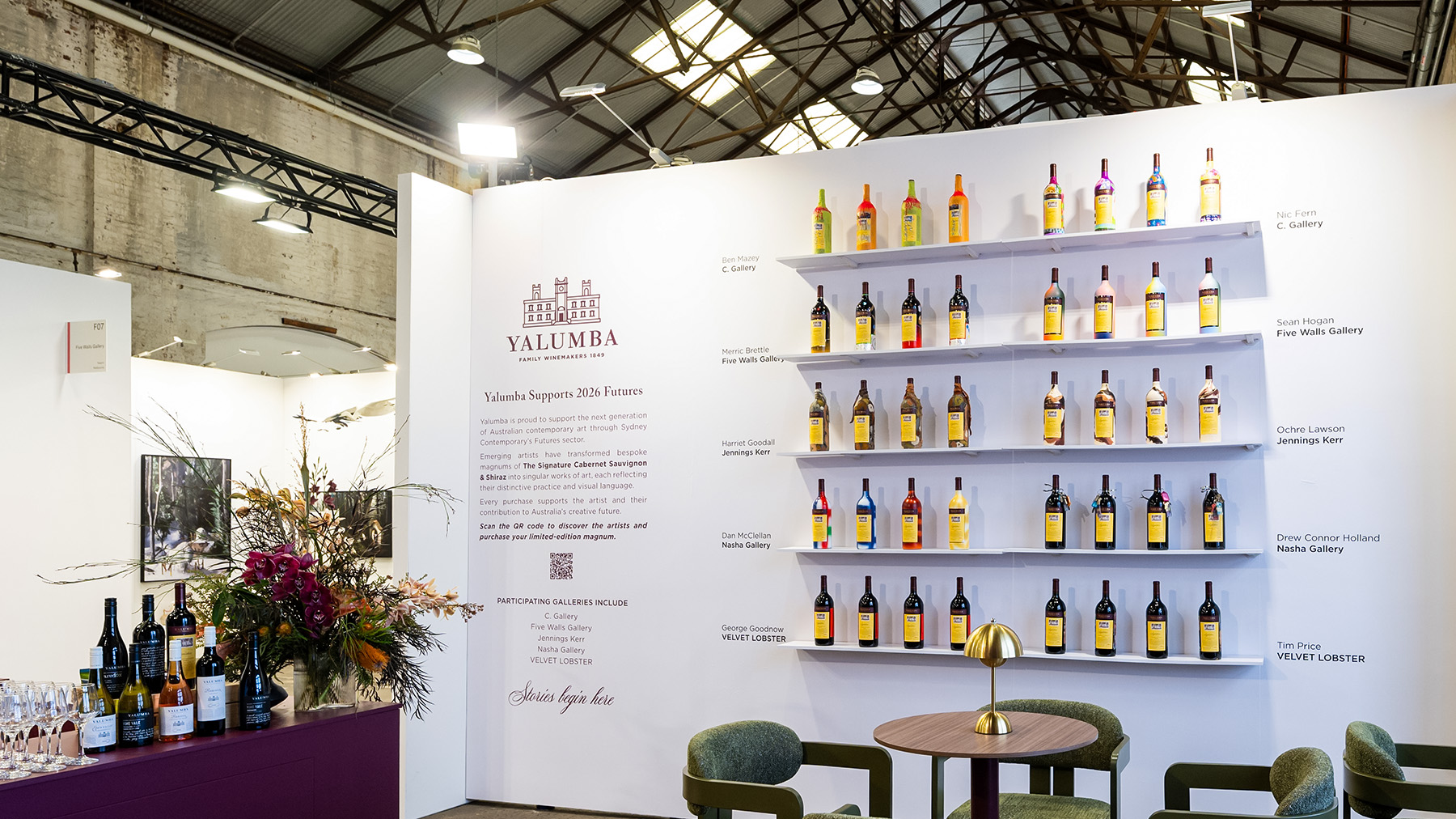 Our Artist Magnums setup on the floor at Sydney Contemporary